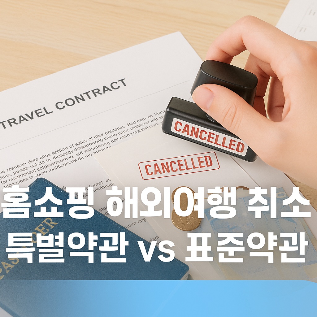 홈쇼핑 여행 취소 특별약관 vs 표준약관, 수수료 0%~100%까지 14 홈쇼핑 여행 취소 특별약관 vs 표준약관, 수수료 0%~100%까지