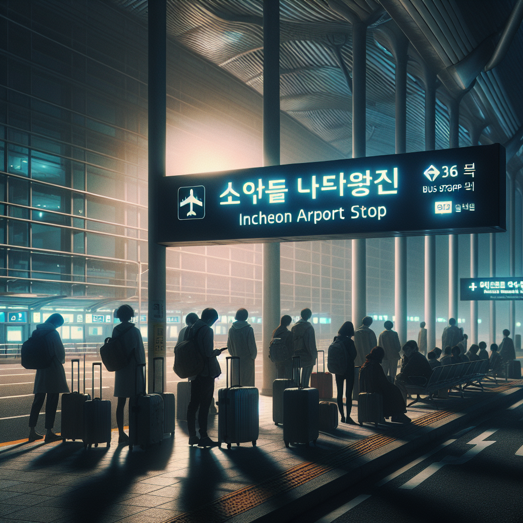 인천공항 심야버스 완전정복 — 자정 이후 귀국했을 때 가장 빠르게 집 가는 법 9 인천공항 심야버스 정류장 야간 대기 모습