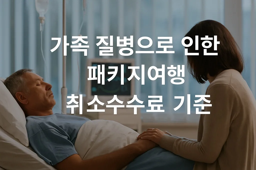 가족의 질병,입원으로 패키지여행 취소수수료 100% 면제 가능한가요?