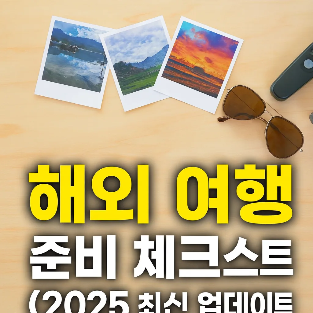 해외여행 출국 전 준비 체크리스트 1 해외출국전준비체크리스트